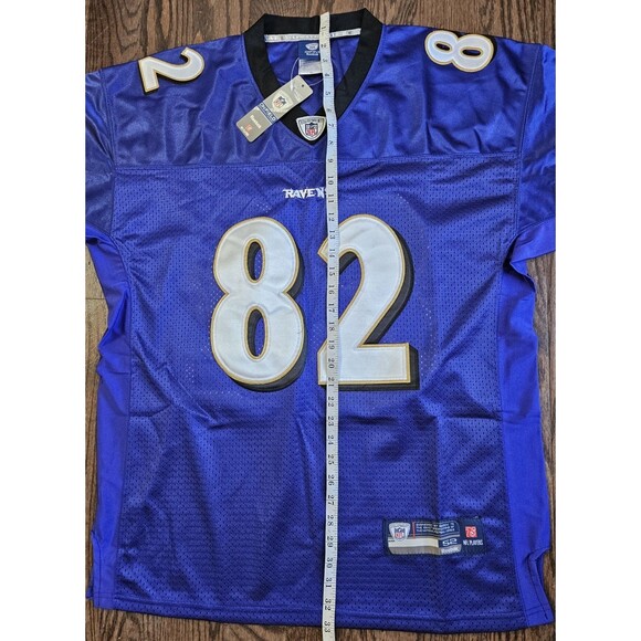NFL On Field Jersey Torrey Smith #82 Reebok Baltimore Ravens Size 52 Purple NWT - Picture 9 of 14